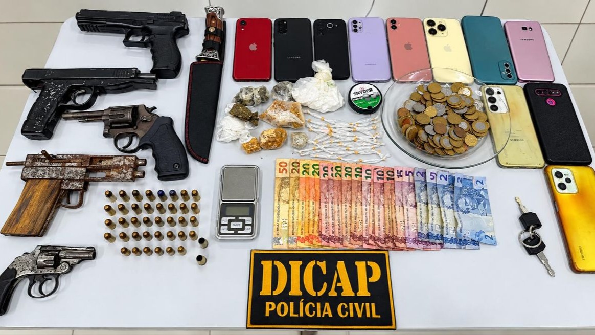 Polícia prende condenado por homicídio e apreende armas e drogas em Timon